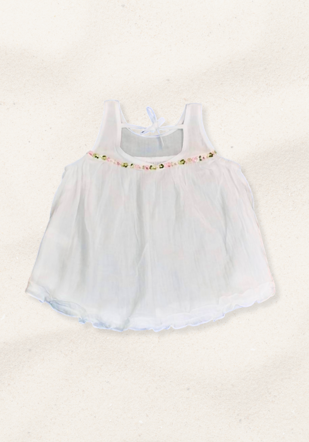 Mia Cotton Smock Dress - White