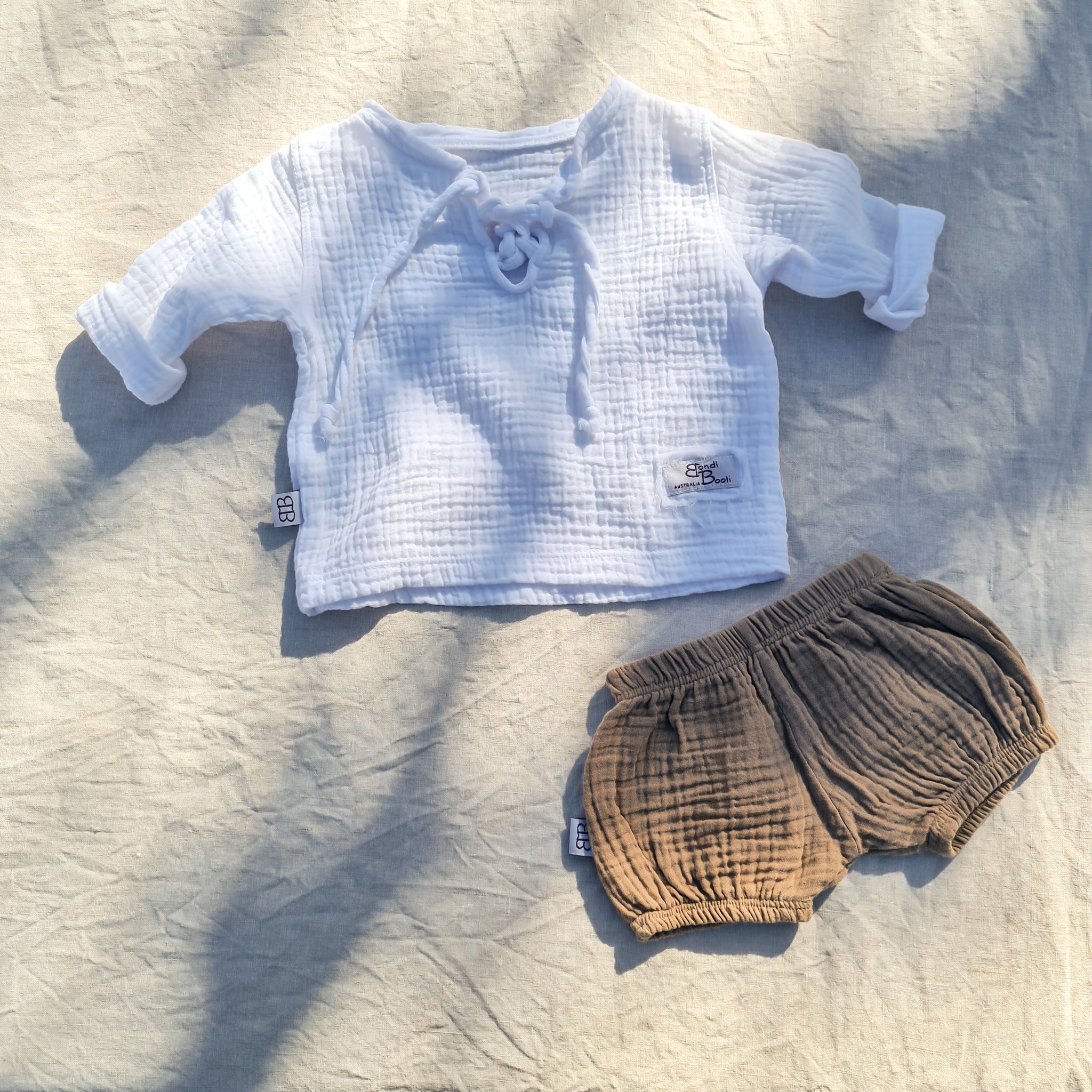 Toddler Kids baby white Cotton Linen Shirt
