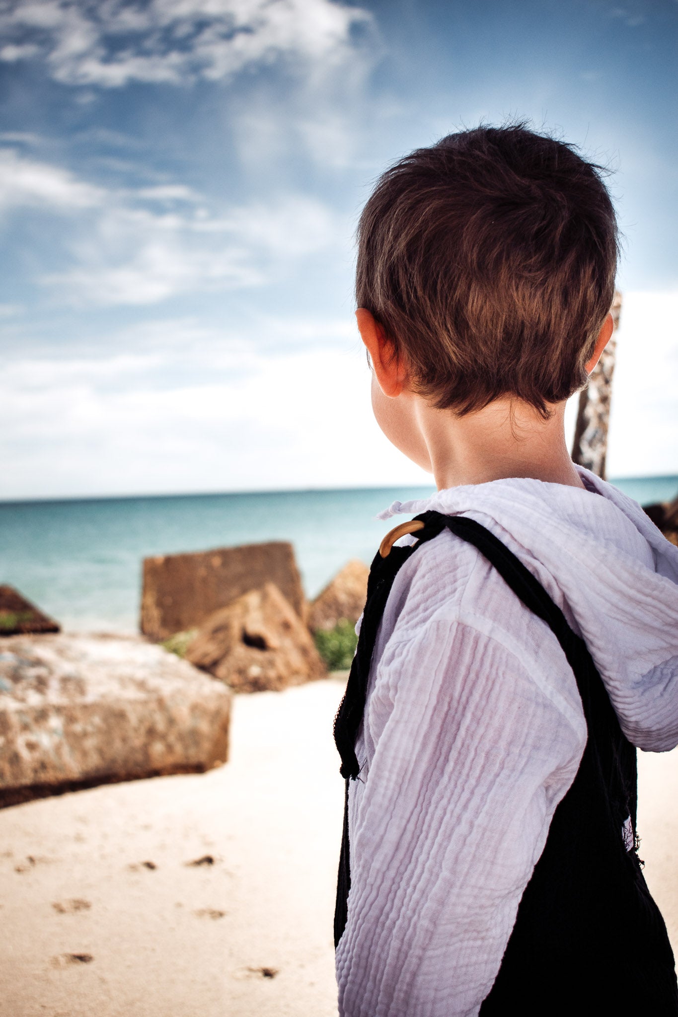 Toddler Kids baby white Cotton hoodie