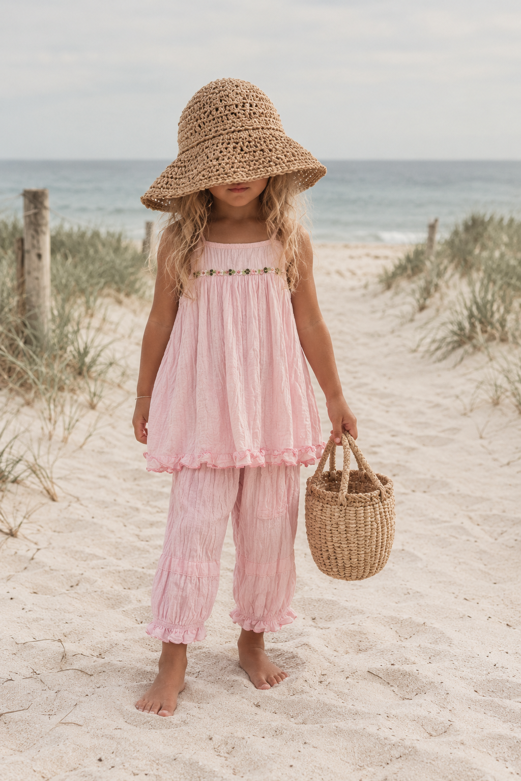 Australian made Cotton kids Clothing Girl Pink Set