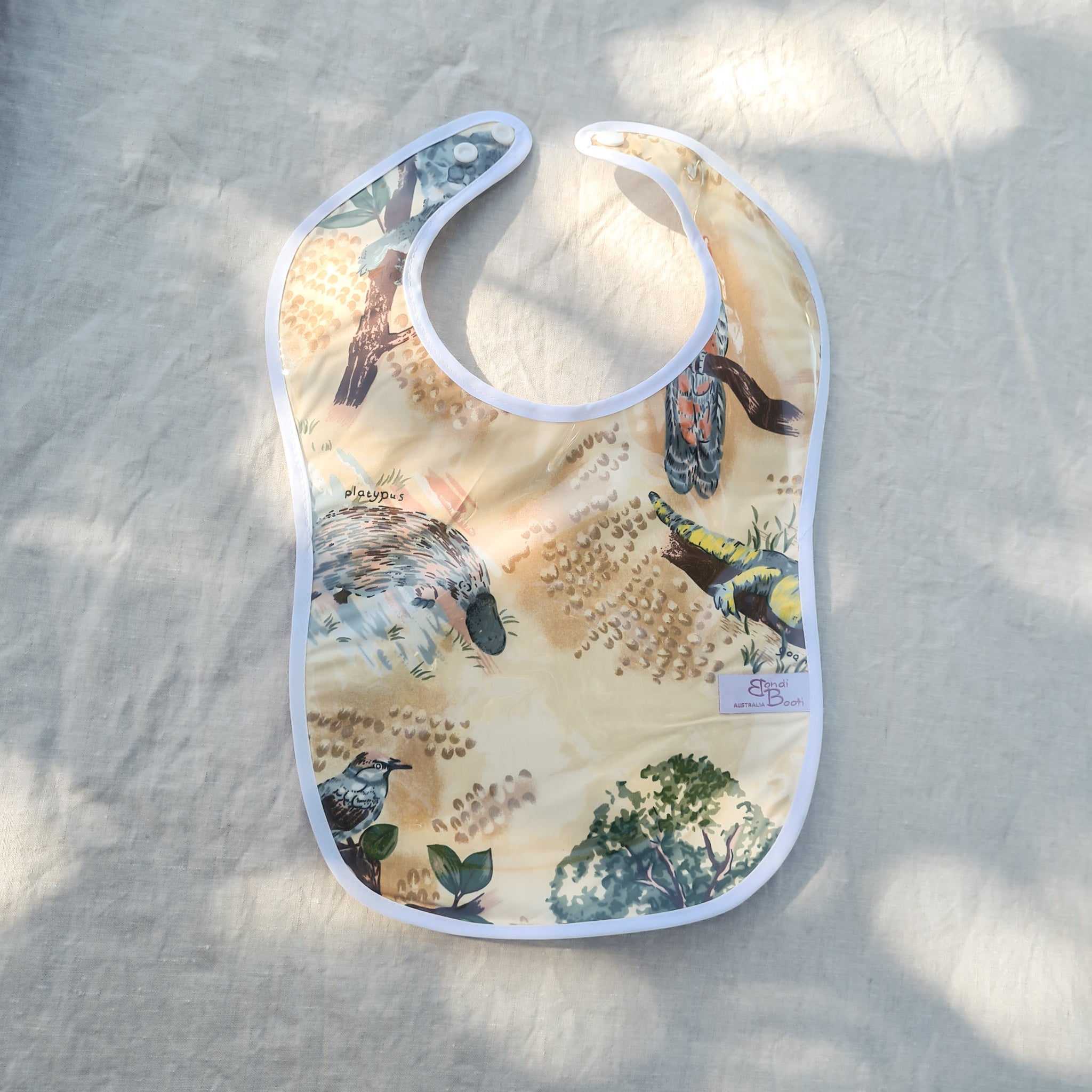 Native Animals Laminated Feeding Bib