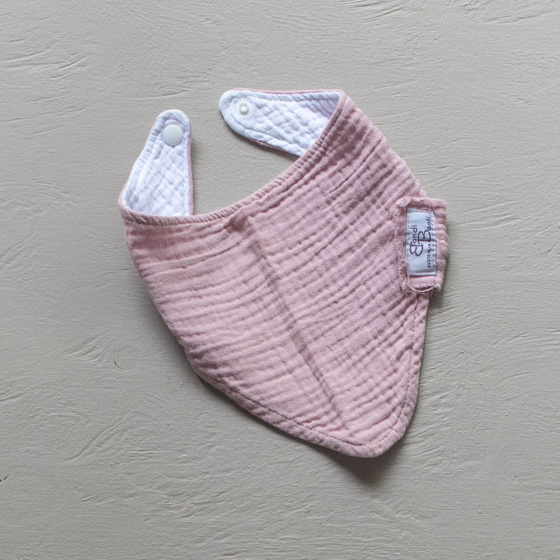 pink dribble bib organic cotton