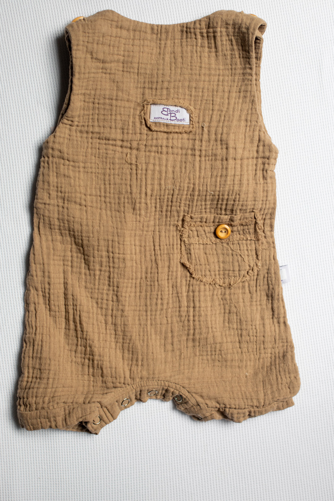 Baby Onesie Brown Organic Cotton